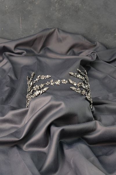 Hobigram Coroana de henna Helen pentru mireasa pe doua fete pentru cele mai frumoase mirese – Coroana, cu piatra de cristal, model elegant, coroana de mireasa –