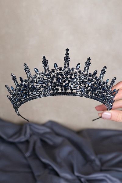 Hobigram Cea mai frumoasa mireasa model prințesă coroană de mireasă Henna – coroană, piatră de cristal, model elegant, coroană de mireasă – coroană