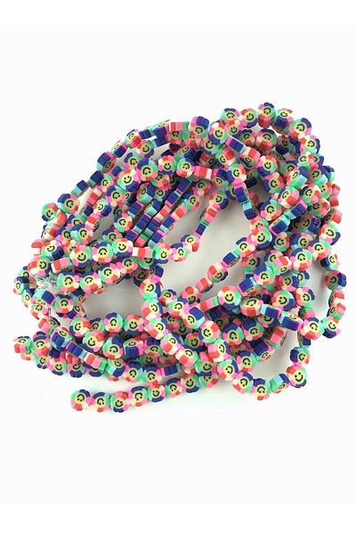 Hobigram Beads Assortment Colorful Flower Pattern Fimo Beads – Beads, Stylish Design, Women's Accessory – Boncu