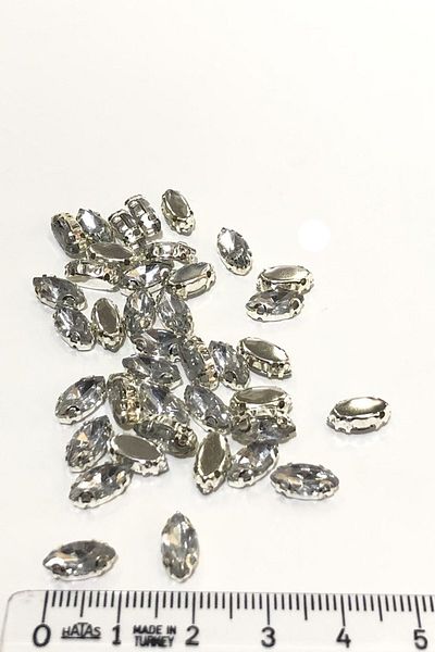 Hobigram Beads Assortment Transparent Shuttle Strut Stone 10 Pieces – Beads, Stylish Design, Women's Accessory – Beads – B