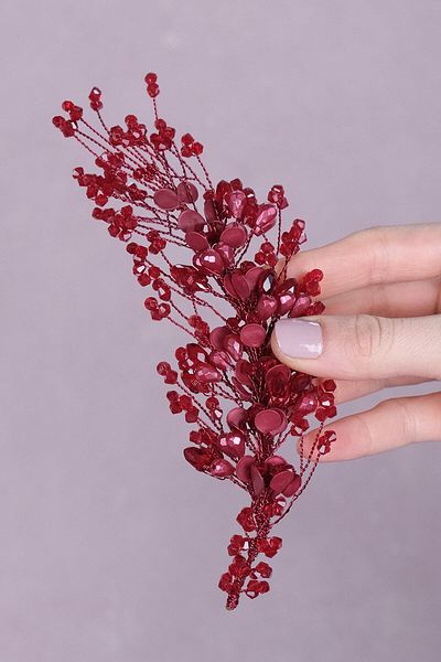 Hobigram Legá pentru cele mai frumoase mirese Accesoriu de mireasă Lega Pearl cu mărgele laterale – Coroană, piatră de cristal, mod elegant