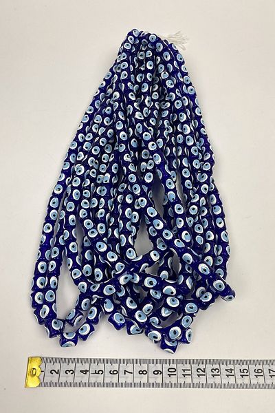 Hobigram Χάντρες Ποικιλία Κύλινδρος Evil Eye Beads 5 Σειρές 10 mm – Χάντρες, Κομψό Σχέδιο, Γυναικείο Αξεσουάρ – Χάντρες