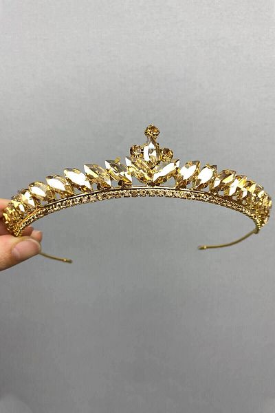 Hobigram Ece Model Thin Bridal Henna Crown – Crown, Crystal Stone, Stylish Model, Bridal Crown, Hair Accessory – Crown – t