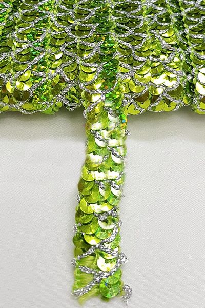 Hobigram Decorative Ribbon Green Gold Glitter Sequin Ribbon 1.5 cm – Decorative Ribbon, Stylish Design, Women's Accessory –