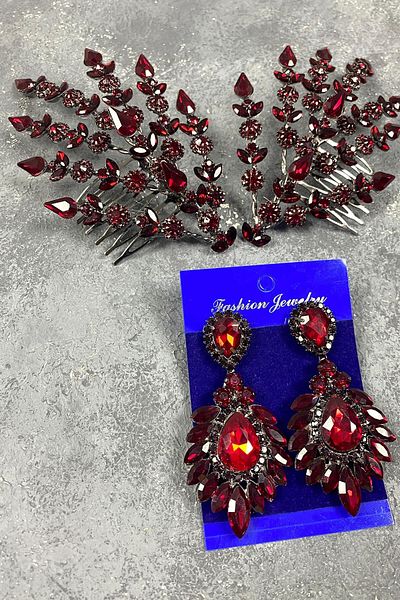 Hobigram Set de accesorii pentru păr de mireasă Helenist și cercei cu coroană – Coroană – Coroană pentru cele mai frumoase mirese