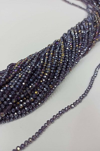 Hobigram Beads Assortment Gray Shiny Crystal Beads 4 mm – Beads, Stylish Design, Women's Accessory – Beads – B