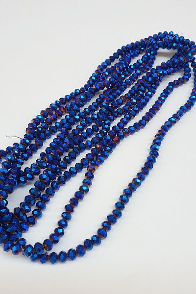 Hobigram Χάντρες Ποικιλία επιμεταλλωμένες Saks Blue Crystal Beads 6 mm – Χάντρες, Κομψό Σχέδιο, Γυναικείο Αξεσουάρ – Β