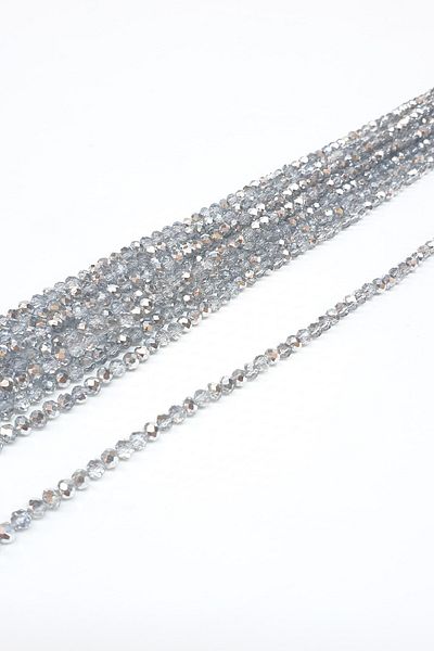 Hobigram Beads Assortment Transparent Gray Crystal Beads 4 mm – Beads, Stylish Design, Women's Accessory – Beads – B