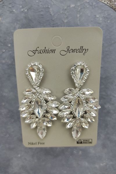 Hobigram Zehra Model Tiara de mireasa si cercei cu piatra pentru cele mai frumoase mirese - Coroana, Crystal Stone, Model elegant - Coroana