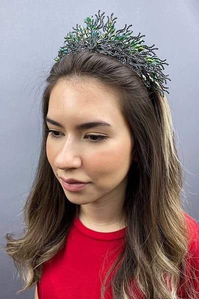 Hobigram Zehra Model Bridal Henna Crown pentru cele mai frumoase mirese – Coroană, Crystal Stone, Model elegant, Coroană de mireasă – Coroană –