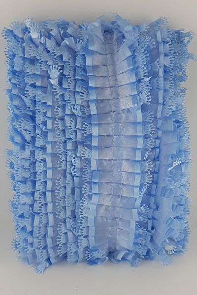 Hobigram Χειροποίητα προϊόντα Blue Ruffle Pleat – Ειδικό σχέδιο, αξεσουάρ, ποιοτική παραγωγή, εντυπωσιακό στυλ