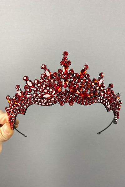 Hobigram Coroana de mireasa Henna cu piatra Tokyo pentru cele mai frumoase mirese – Coroana, cu piatra de cristal, model elegant, coroana de mireasa – Coroana –