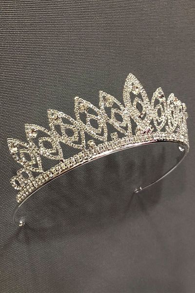 Hobigram Yaren Silver Color Bridal și Henna Crown pentru cele mai frumoase mirese – Coroană, Crystal Stone, Model elegant, Tiara de mireasă