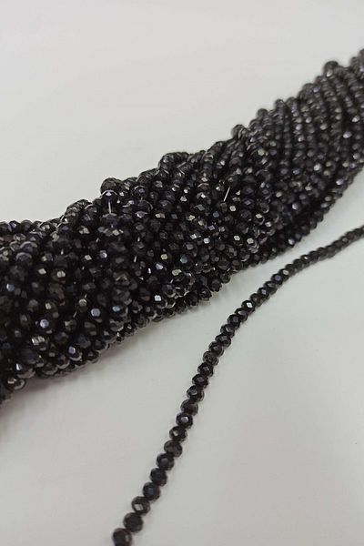 Hobigram تشكيلة من الخرز الكريستالي الأسود مقاس 4 مم - تصميم خاص، إكسسوار، إنتاج عالي الجودة، طراز مثير للنظر
