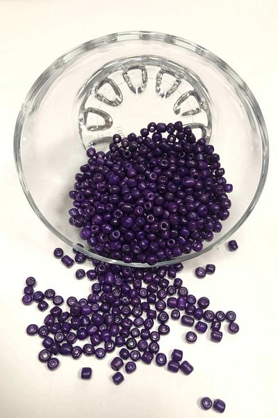 Hobigram Assorted Beads Dark Eggplant Purple Sand Beads Medium Size 4 mm 50 Gr – Beads, Stylish Design – Beads –