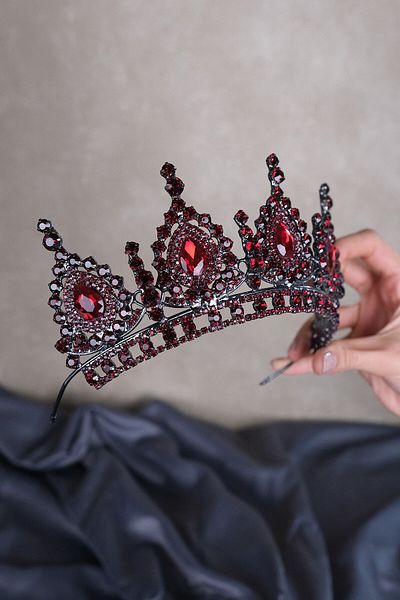 Hobigram Cei mai frumoși mireși Ahu Drop Crystal Stone Bridal Henna Crown – Coroană, Crystal Stone, Model elegant – Coroană –