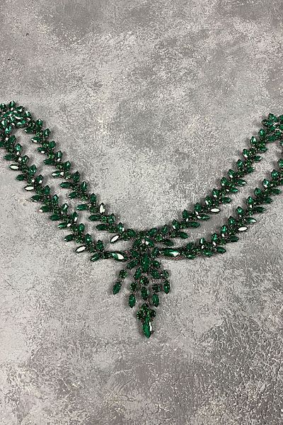 Hobigram Green Sultan Headband Bridal Henna Crown Hair Accessory for the Most Beautiful Brides – Crown, Crystal Stone – Crown –