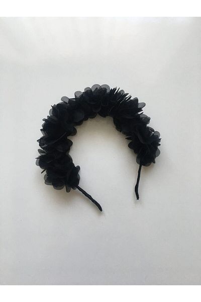Hobigram Coroana de maternitate cu flori pentru cele mai frumoase mirese Coroana de petrecere neagra – Coroana, piatra de cristal, model elegant, coroana de mireasa
