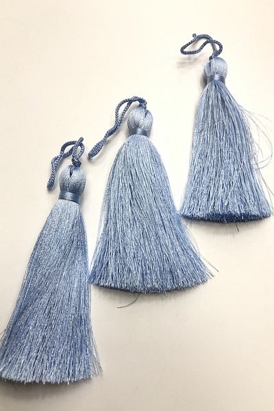 Hobigram Decorative Ribbon Baby Blue Single Tassel 10 cm 1 Piece – Decorative Ribbon, Stylish Design, Women's Accessory