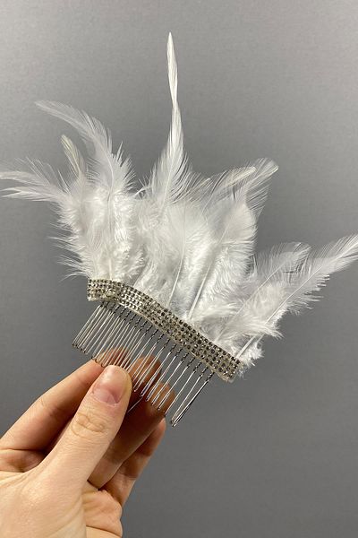 Hobigram Agrafă de păr festonată cu pietre prețioase pentru cele mai frumoase mirese – Coroană, piatră de cristal, model elegant, coroană de mireasă – Coroană –
