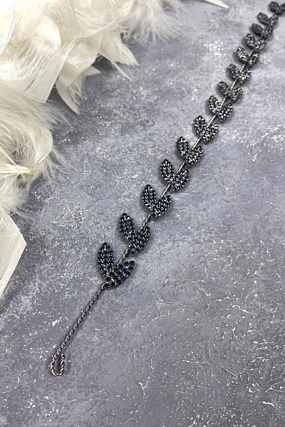 Hobigram Banda de păr Bella Leaf pentru cea mai frumoasă mireasă Accesoriu de mireasă – Coroană, Pietre de cristal, Modă elegantă