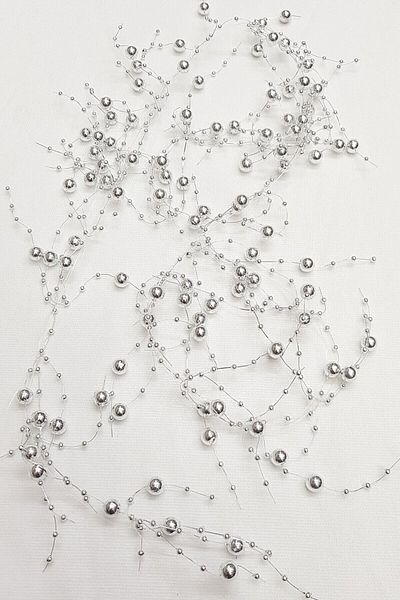 Hobigram Beads Assortment Silver Pearl and Pearl Pendant 1 Mt – Beads, Stylish Design, Women's Accessory – Beads