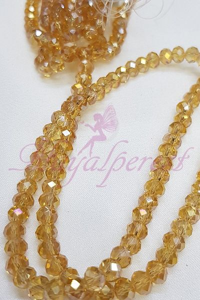 Hobigram Beads Assortment Light Orange Crystal Beads 6 mm – Beads, Stylish Design, Women's Accessory – Beads –