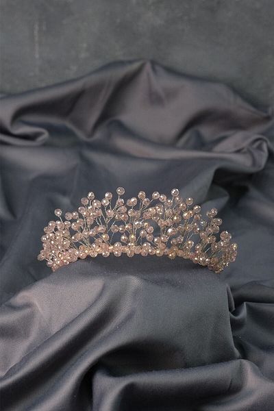 Hobigram Aren Bridal Henna Crown με κρυστάλλινες χάντρες για τις πιο όμορφες νύφες – Κορώνα, με κρυστάλλινες πέτρες, κομψό μοντέλο, νυφικό στέμμα