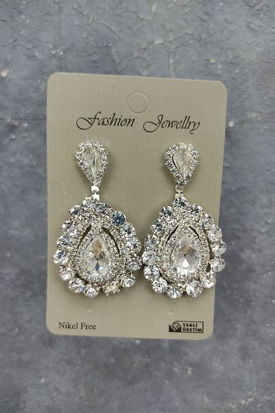 Hobigram Model Leonis Coroana de mireasa si cercei cu pietre pentru cele mai frumoase mirese - Coroana, Crystal Stone, Model elegant - Ta