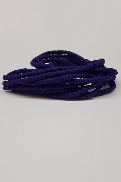 Hobigram Beads Assortment Patterned Dark Purple Fimo Dough Beads 6mm – Beads, Stylish Design, Women's Accessory – Bo