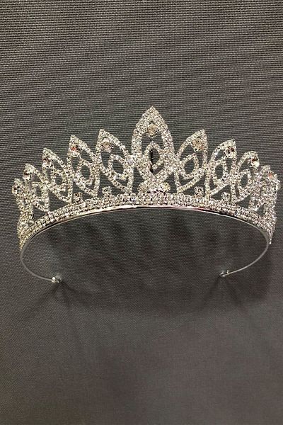 Hobigram Yaren Silver Color Bridal și Henna Crown pentru cele mai frumoase mirese – Coroană, Crystal Stone, Model elegant, Tiara de mireasă