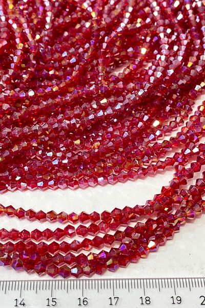Hobigram Ποικιλία χάντρες Κόκκινες χάντρες Janjanlı Pyramid Array Crystal Beads 4 mm – Χάντρες, Κομψό Σχέδιο – Χάντρες –