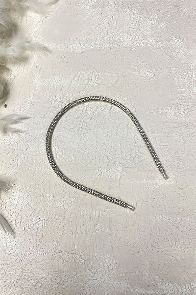 Hobigram Accesoriu de păr coroană cu piatră completă din argint pentru cele mai frumoase mirese – Coroană, piatră de cristal, model elegant, tiara de mireasă –