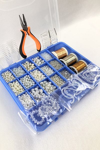 Hobigram Beads Assortment Jewelry Accessories Making Starter Mini Beads Kit – Beads, Stylish Design – Beads – B