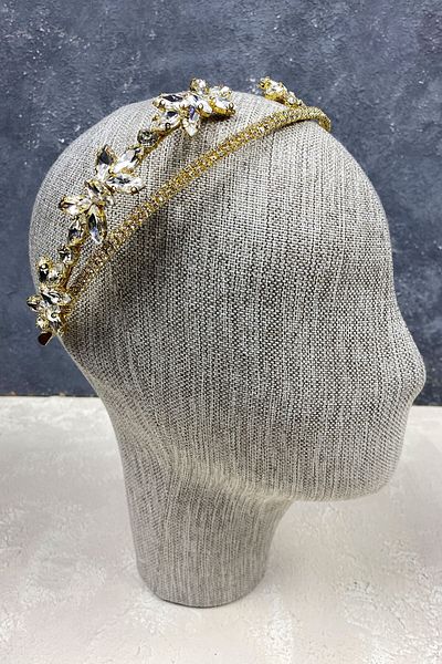 Hobigram Accesoriu de păr Tiara de mireasă cu două rânduri cu pietre pentru cele mai frumoase mirese – Coroană, cu pietre de cristal, model elegant –