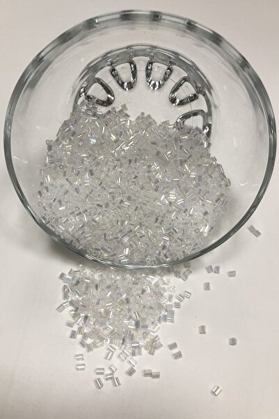 Hobigram Видове мъниста Нарязани мъниста Бял цвят 50 г