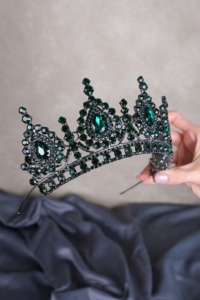 Hobigram Cei mai frumoși mireși Ahu Drop Crystal Stone Bridal Henna Crown – Coroană, Crystal Stone, Model elegant – Coroană –
