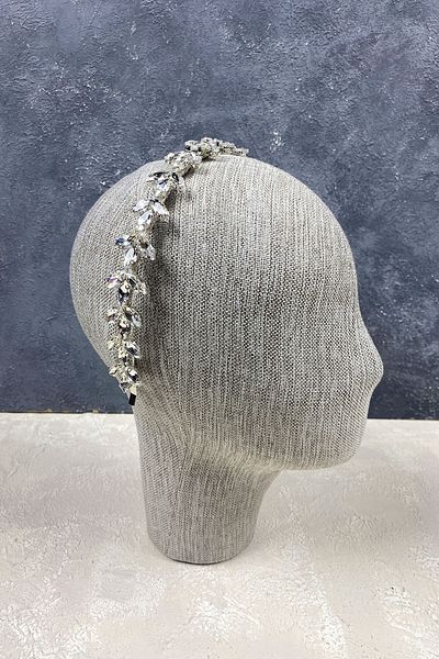 Hobigram Accesoriu de păr Mekik Taç de mireasă cu pietre pentru cele mai frumoase mirese – Coroană, piatră de cristal, model elegant, coroană de mireasă