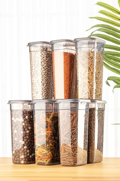 Vienev 1.9-Liter Peggy - 9-Piece Rectangular Storage Set with Screen Printing Label