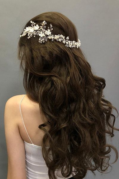 Hobigram Bridal Accessory Double Sided Pearl Arrow Bridal Hair Accessory – Bridal Accessory, Stylish Design – Geli