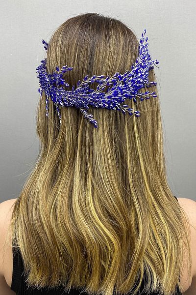 Hobigram Bridal Accessory Saks Blue Arya Branch Motif Crystal Bridal Hair Accessory – Bridal Accessory – Bride