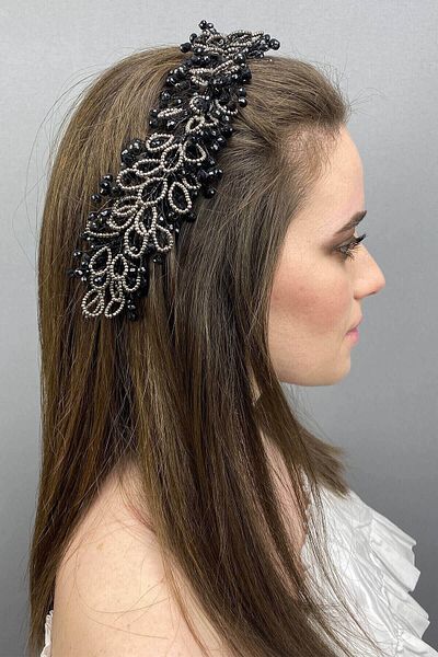 Hobigram Hair Accessory Women's Black Anthracite Yaren Bridal Hair Accessory – Other Hair Accessories, Stylish Design