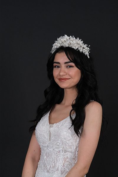 Hobigram Hair Accessory White Beren Enamel Intensely Crafted Bridal Henna Crown – Other Hair Accessories – Other S