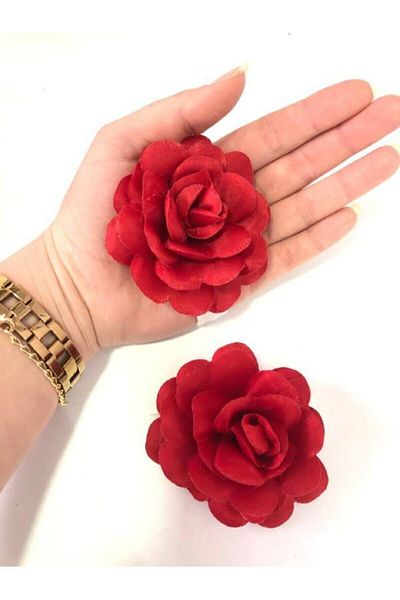 Hobigram Bridal Accessory Bridal Hand Rose Red Henna Night Red Palm Rose Set of 2 – Bridal Accessory