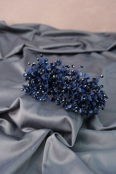 Hobigram Bridal Accessory Navy Blue Beren Enamel Intensely Crafted Bridal Henna Crown – Bridal Accessory, Stylish Design