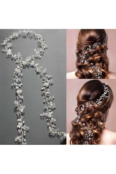 Hobigram Bridal Accessory 65 cm Ivy Model Bridal Taci – Bridal Accessory, Stylish Design, Women's Accessory – g