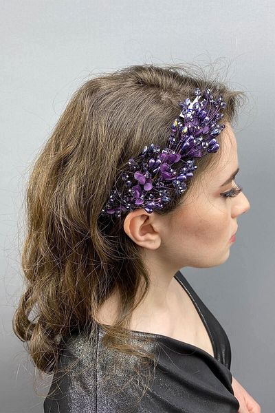 Hobigram Bridal Accessory Purple Vega Hair and Turban Accessory – Other Hair Accessories, Stylish Design – Other Hair