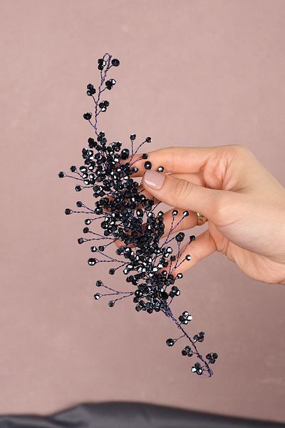 Hobigram Hair Accessory Deren Crystal Beaded Bridal Crown Hair Accessory – Other Hair Accessories, Stylish Design