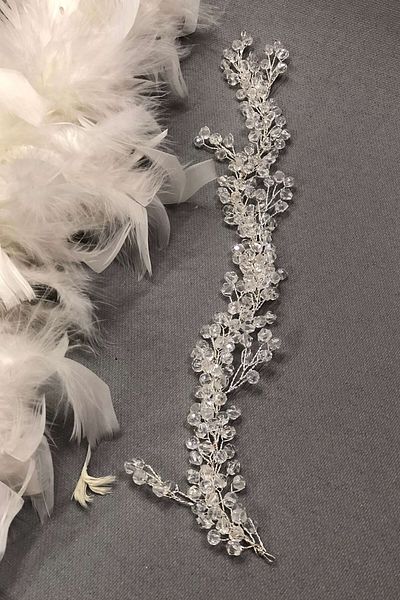 Hobigram Bridal Accessory Transparent Crystal Bead Hair Accessory – Bridal Accessory, Stylish Design, Women's Accessory