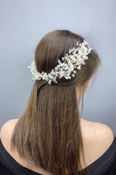 Hobigram Αξεσουάρ μαλλιών Berra Model Αξεσουάρ μαλλιών νύφης διπλής όψης – Άλλα αξεσουάρ μαλλιών, κομψό σχέδιο –